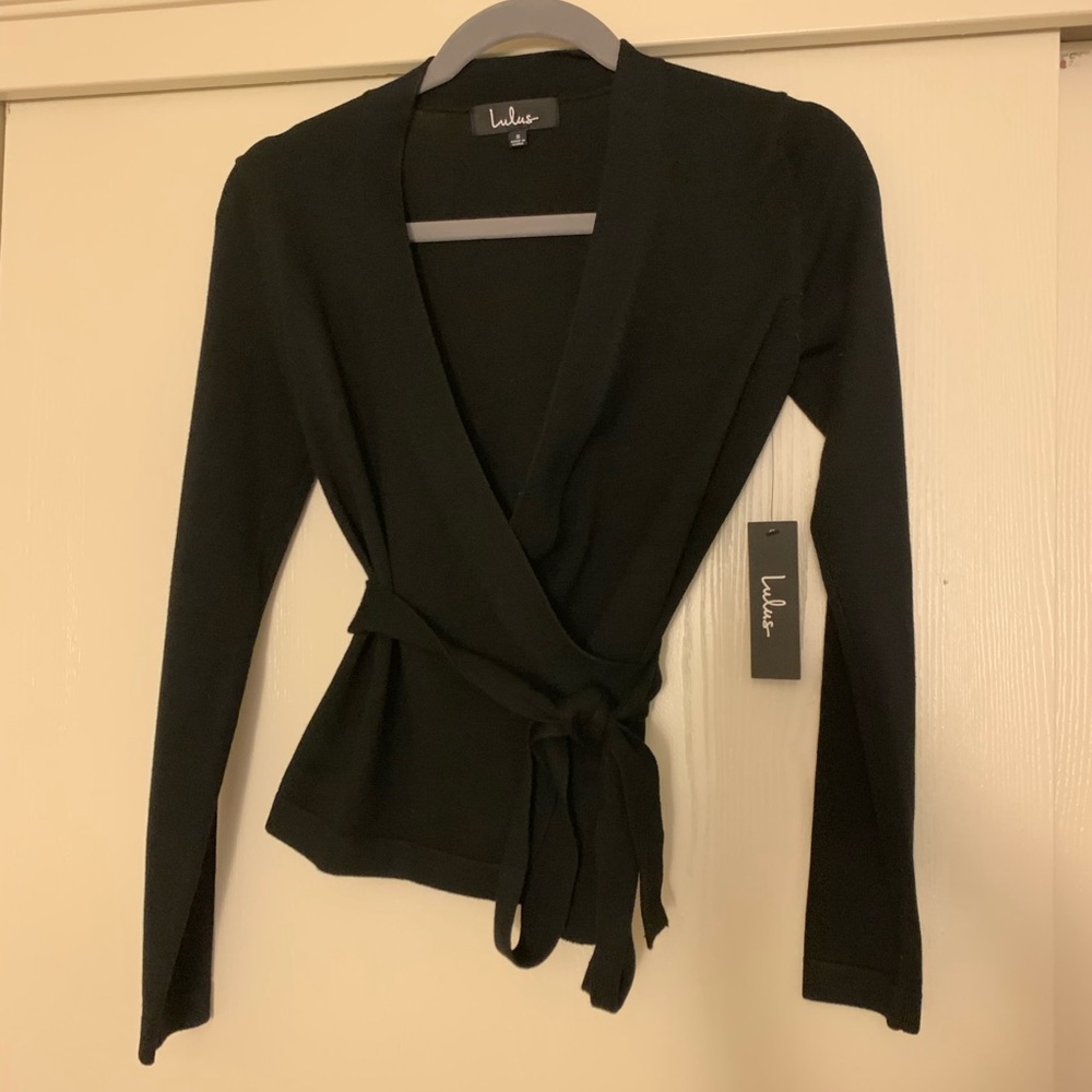 Black Wrap Lulus Sweater